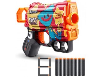 Пистолет X-Shot Skins Menace, Poppy Playtime, Timeout, 8 патроны