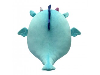 Jucarie de plus 19 cm Dragon albastru cu bandana, Squishmallows