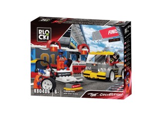 Set de constructie 207 el. Racing Car Service - Pit Stop, Blocki