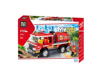 Set de constructie 213 el. Autospeciala Pompieri Blocki MyFireBrigade