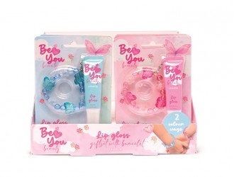 Блеск для губ 12мл с браслетом 2 разные оттенки Casuelle BeYou