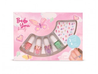 Set accesorii in cutie BeYou cu inele si mini stickere pt unghii