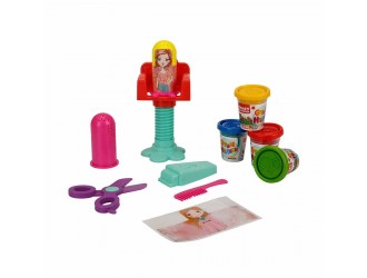 Набор пасты для лепки Парикмахерская Crafy Fun Dough, 4х50 гр. 12 аксессуаров