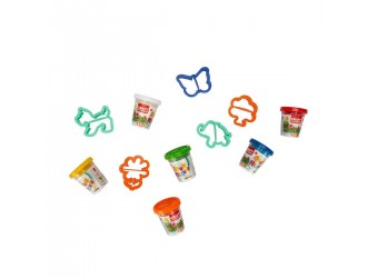 Набор пасты для лепки 6 цветов и 6 форм для моделирования  6х50 гр.  Crafy Fun Dough