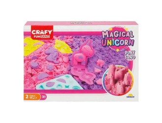 S00003471 Set nisip kinetic "Unicorn Magic" 7 el. Crafy Fun Sand 2 x 250 gr