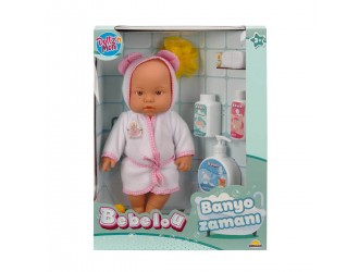 Кукла Bebelou35 см, Dollz n More, Bath Time, 2 вида розовый/синий