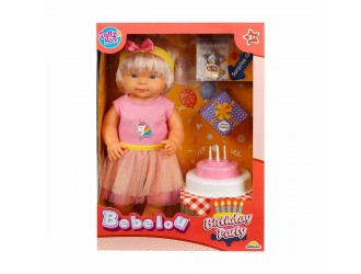 Кукла Bebelou 40 см Birthday Party с розовой или фиолетовой юбкой и аксессуарами, Dollz n More