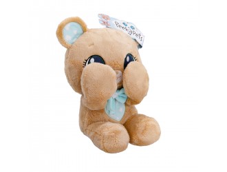 Jucarie de plus Ursulet cafeniu cu manute mobile 26cm Peekapets
