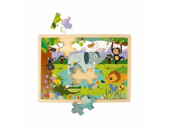 Деревянный пазл Дикие животные 20 эл. 30 x 22,5 см Woody