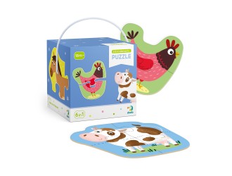 Детский пазл Домашние животные DoDo, 2-3-4 элемента