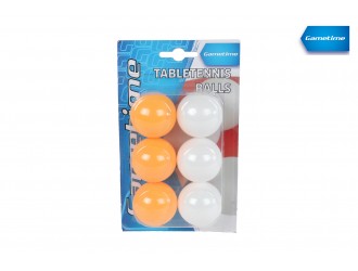 Мячи для настольного тенниса Gametime, набор 6 штук, блистерная упаковка