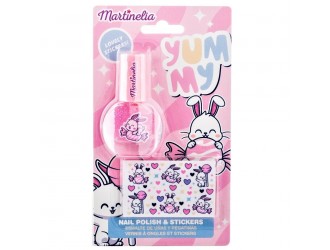 Set lac de unghii si stickere decorative Yummy, Martinelia, 4 ml