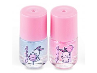 Set 2 lacuri de unghii, pila si stickere decorative Yummy, Martinelia