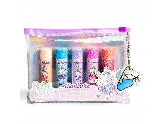 Set 5 balsam de buze pentru copii Magic Ballet, Martinelia, 20 g