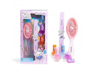 Set 3 lacuri de unghii, 1 pila, 1 perie de par Magic Ballet, Martinelia