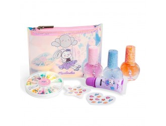 Набор для детского маникюра с бальзамом для губ и сумкой Magic Ballet Nail & Case, Martinelia
