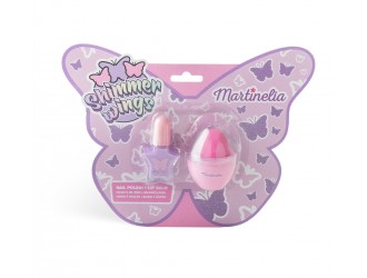 Set balsam de buze 7g si lac de unghii 4ml Shimmer Wings, Martinelia