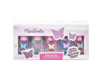 Набор из 5 лаков для ногтей с блестками Shimmer Wings, Martinelia