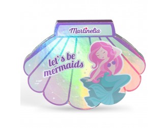 31101 Paleta farduri de ochi si aplicator, forma Scoica, Let's Be Mermaids, Martinelia
