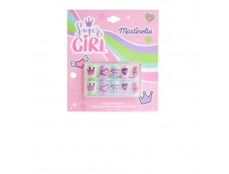 Set 10 unghii false Super Girl Nails, cu adeziv press-on, Martinelia