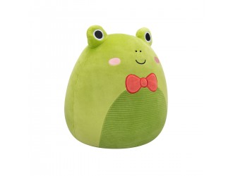 Jucarie de plus 13 cm, Broscuta verde cu papion rosu, Squishmallows