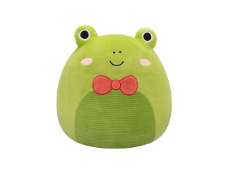 Jucarie de plus 13 cm, Broscuta verde cu papion rosu, Squishmallows