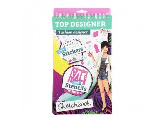 Блокнот модного дизайнера с наклейками TOP DESIGNER, 4 вида