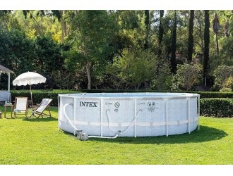 PISCINA CHEVRON PRISM FRAME PREMIUM 488 x122 cm, 19156 L, cadru metalic, INTEX