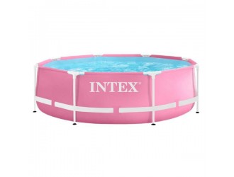 Piscina Pink Metal Frame 244x76xm, 2843L, cadru metalic, INTEX