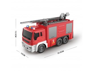 Пожарная машина с водяным шлангом, светом и звуком, 1:16, jstoys