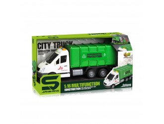 Машина Мусоровоз со светом и звуком, 1:16, jstoys