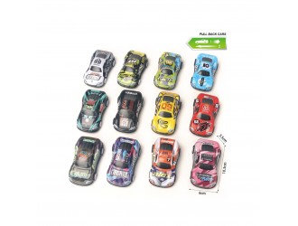 Металлическая машинка  10.3 cm, с механизмом pull-back Crash Racing в ассортименте