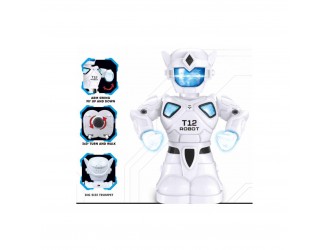 Jucarie Robot cu sunete si lumini, rotire 360, T12 Smart Funny Robot