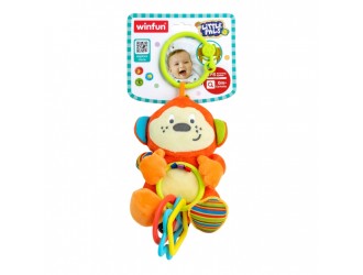 Игрушка-гремушка Winfun Обезьянка с прорезывателями и подвесным кольцом