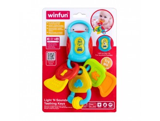 Игрушка для прорезывания зубов Ключи со звуками и светом Winfun
