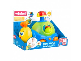Улитка-Машинка со звуками и шнурком, Winfun