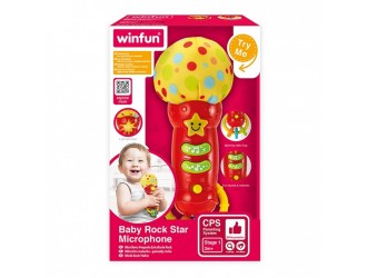 Игрушка микрофон со звуком и светом, Winfun