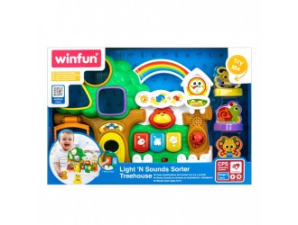 Jucarie Sorter-Casuta din copac cu sunete si lumini, engleza, Winfun