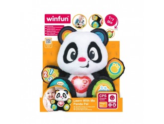 Jucarie de plus Panda interactiva cu sunete si lumini, engleza, Winfun
