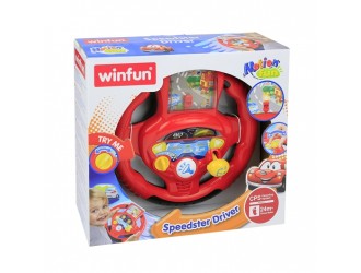 Jucarie Volan cu ecran masina, sunete si lumini, engleza,Winfun