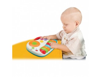 Jucarie Pian alb cu maner si buton DJ cu sunete si lumini, engleza, Winfun