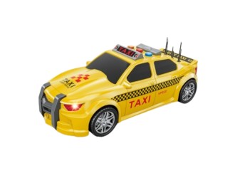 Такси с инерцией и открывающимся багажником, звуками и светом, 1:16, jstoys, ZJA329906