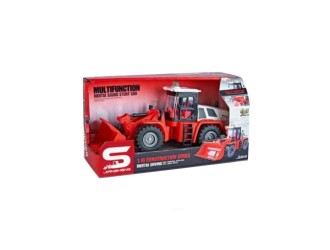 Трактор-Бульдозер, красный, со звуками и светом 1:16, JSTOYS, ZJA345701