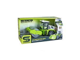 Игрушка асфальтоукладчик, зеленая, со звуками и подсветкой 1:16, JSTOYS, ZJA345708