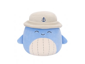 Плюшевая игрушка 19 см, Синяя акула Самир в панаме, Squishmallows
