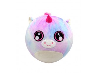 Jucarie gonflabila Unicorn roz 22 cm minge pufoasa cu pompa Biggies