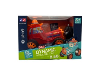 Jucarie Masina amuzanta si dansatoare cu sunete si lumini 1:18 rosie/albastra, 300mAh, 3.7V., ZJA360783
