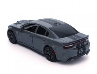 Модель автомобиля Dodge Charger, Черный / Серебристый, 1:36, механизм pull-back, LHD, TAYUMO
