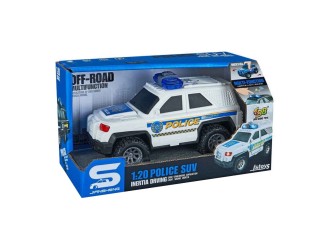 Черный полицейский джип, со звуками и светом, 1:20, jstoys, ZJA364039