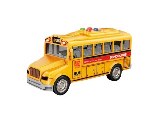 Желтый школьный автобус со звуками и огнями, 1:20, jstoys, ZJA364046